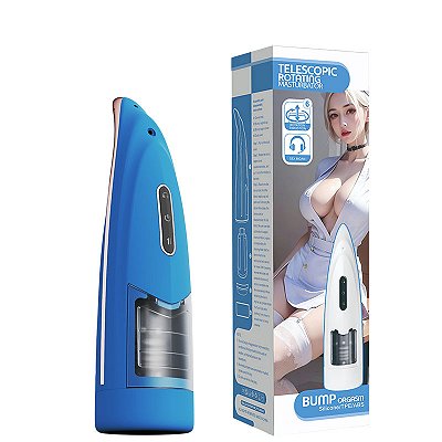 Masturbador Recarregável Rotativo. Possui 6 Modos de Rotação – TELESCOPIC ROTATING - PINTO ATÉ DE 3CM DE DIAMENTRO