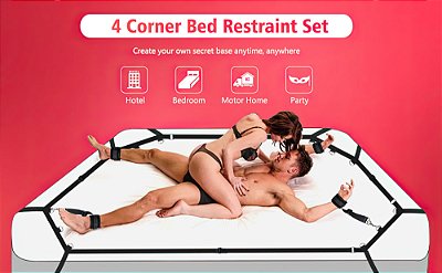 Kit de Bondage para Cama (Chicote + Venda)