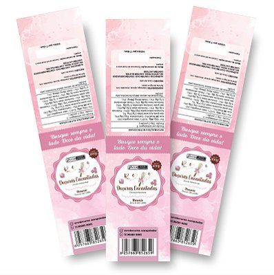 Cintas para Brownie ou Palha Italiana 5x20cm - Rosa Aquarela