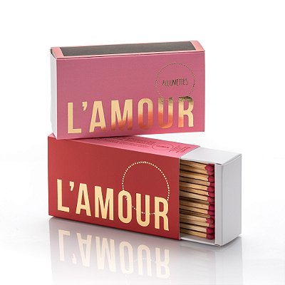CAIXA L'AMOUR ROUGE ALLUMETTES