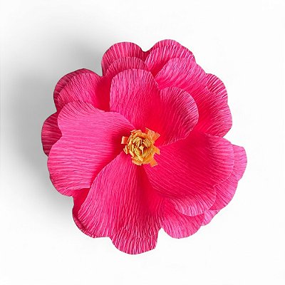 FLOR EM PAPEL CREPOM WILD ROSE PINK KUMI