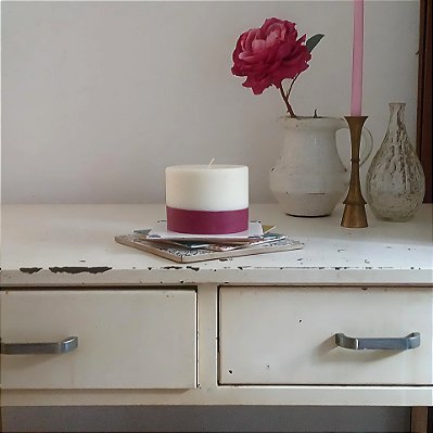 VELA ALBA 1 BRANCO E FUCSIA