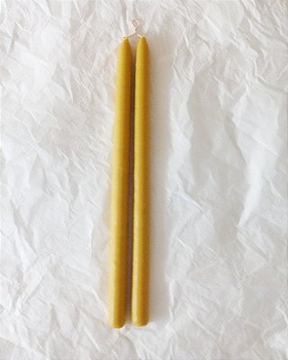 PAR DE VELAS RAINHAS LISAS AMARELO