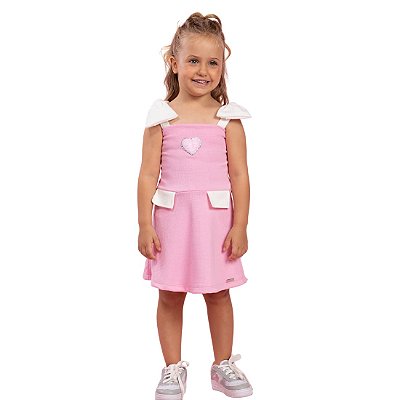 Vestido Infantil Rosa com Laços
