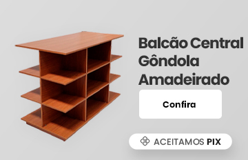 Balcão Central Gôndola Amadeirado