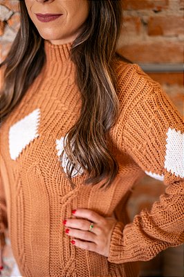BLUSA LOSANGO EM TRICOT