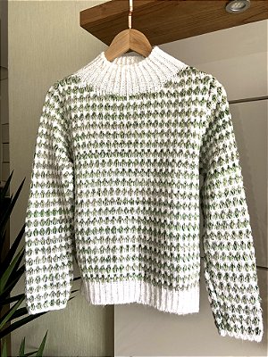 BLUSA XADREZ EM TRICOT MOUSSE