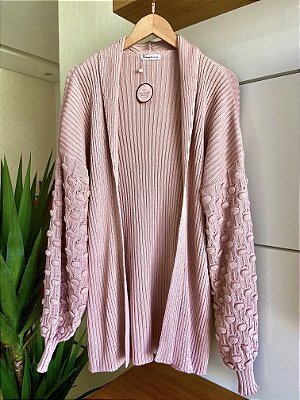 CARDIGÃ POÁ EM TRICOT