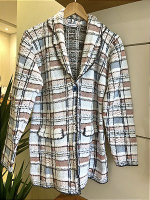 CASACO XADREZ EM TRICOT JACCARD