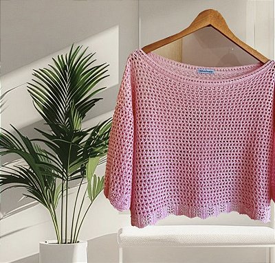 BLUSA OMBRO A OMBRO EM TRICOT