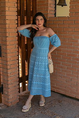 VESTIDO MIDI CIGANINHA EM TRICOT