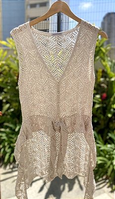 BLUSA RENDADA EM TRICOT