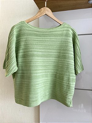 BLUSA MC EM TRICOT