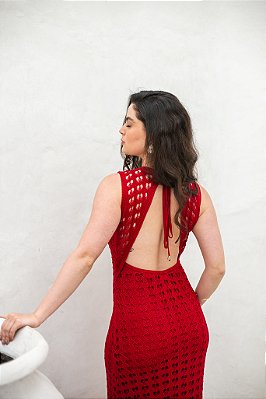VESTIDO COSTAS DE FORA EM TRICOT