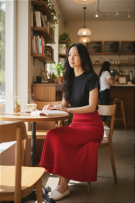 SAIA EM TRICOT LUREX