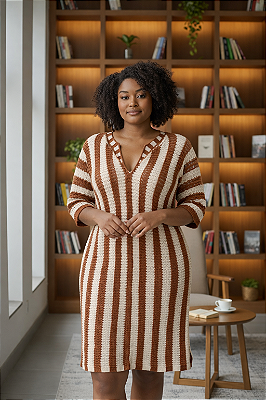 VESTIDO LISTRADO EM TRICOT