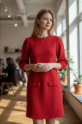 VESTIDO BOLSINHO EM TRICOT