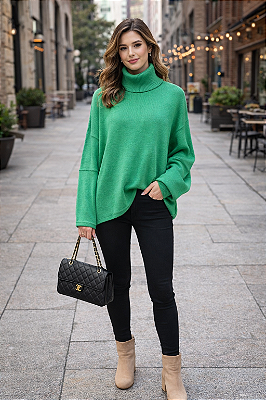 BLUSA AMPLA EM TRICOT