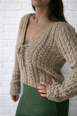 CROPPED LACINHO EM TRICOT