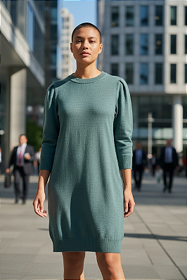 VESTIDO MESCLA EM TRICOT