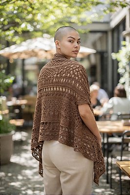 XALE RENDADO EM TRICOT