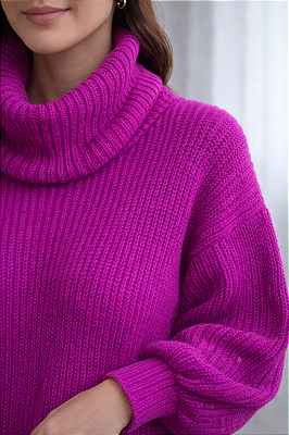 VESTIDO GOLA ALTA EM TRICOT