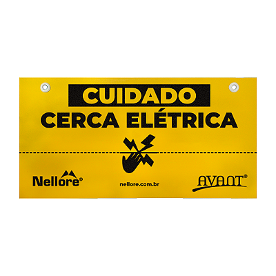 Placa de advertência Nellore (Pacote com 5 unidades)