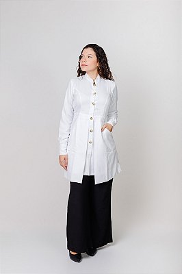 Jaleco de sainha branco