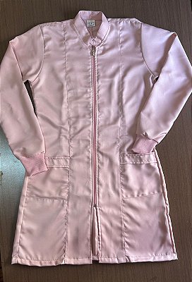 Jaleco de zíper rosa bebe