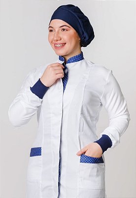 Touca com elástico azul marinho