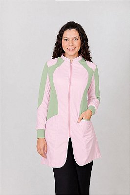 Jaleco Fenix Rosa e Verde