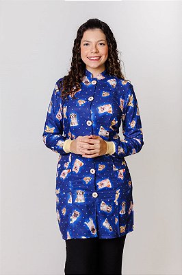 Jaleco estampado cachorros
