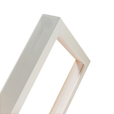 Moldura Para Tela Painel Branca 0003 - Caixa Alta