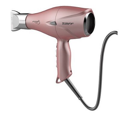 Secador de Cabelo Profissional Taiff Fox Íon 3 Motor AC Profissional Rose 2200W 127V