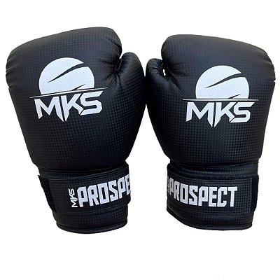 Luva Mks Prospect Preta Para Boxe Muay Thai Kick Boxing