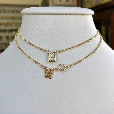 Escapulário Folheado a Ouro