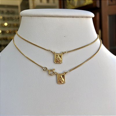 Escapulário Folheado a Ouro