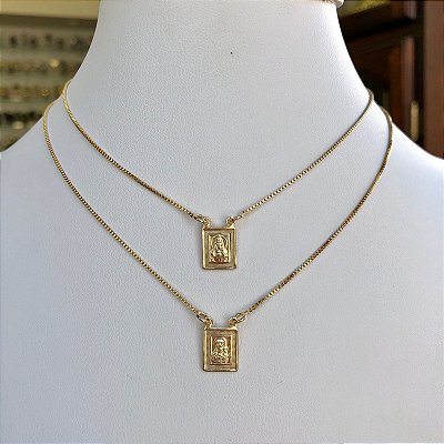 Escapulário Folheado a Ouro