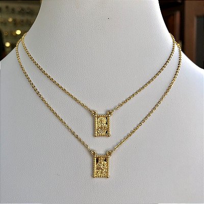 Escapulário Folheado a Ouro