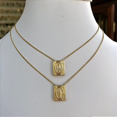 Escapulário Folheado a Ouro