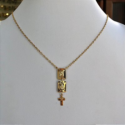 Escapulário Folheado a Ouro