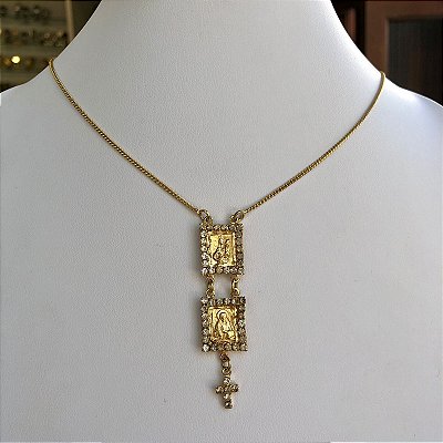 Escapulário Folheado a Ouro