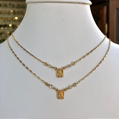 Escapulário Folheado a Ouro