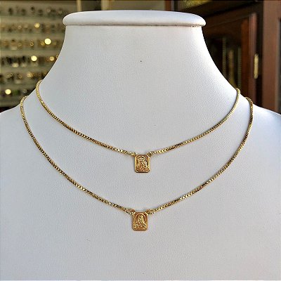 Escapulário Folheado a Ouro