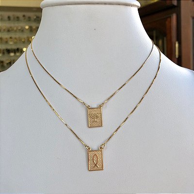 Escapulário Folheado a Ouro