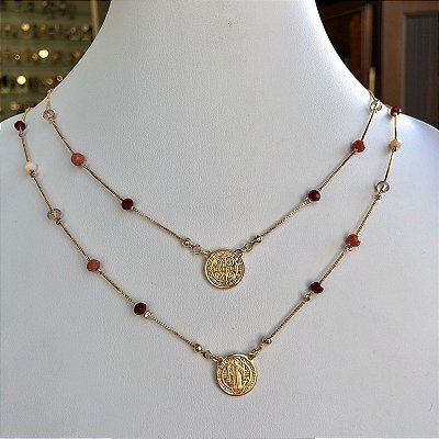 Escapulário Folheado a Ouro