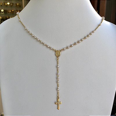 Rosário Folheado a Ouro