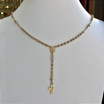 Rosário Folheado a Ouro