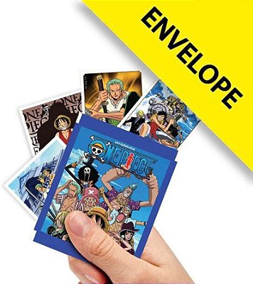 Envelope One Piece Contém 4 cromos + 1 card
