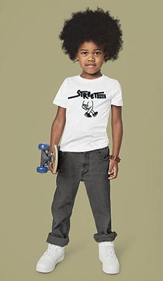 Camiseta infantil street style unissex 100% algodão